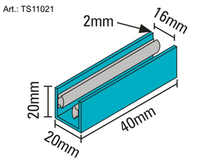 Untere Führung (für 8 mm Glas)