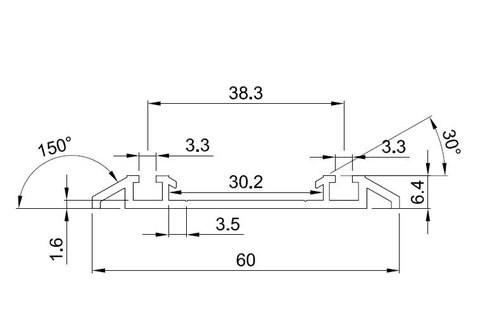 Schiebetür, Bodenschiene zweiläufig, Bodenschieneprofil Aluminium, 10,00 €