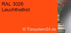 RAL 3026 Leuchthellrot / Sicherheitsglas
