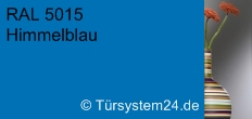 RAL 5015 Himmelblau / Sicherheitsglas