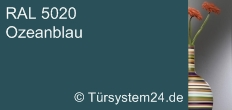RAL 5020 Ozeanblau / Sicherheitsglas