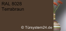 RAL 8028 Terrabraun / Sicherheitsglas