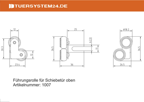 Rollen für Schiebetür, Raumteiler Laufrolle Führungsrolle Laufräder, 4,38 €